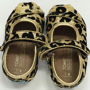 Leopard Print Mary Jane Tiny TOMS